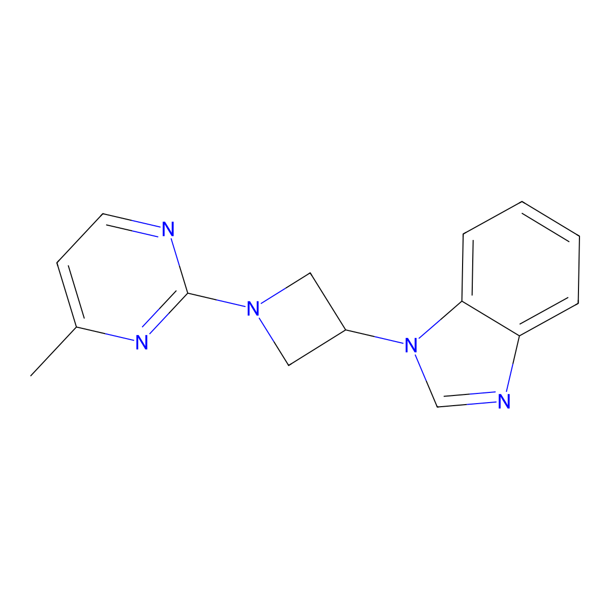 1-[1-(4-methylpyrimidin-2-yl)azetidin-3-yl]-1H-1,3-benzodiazole molecular structure, CAS 2380176-73-6