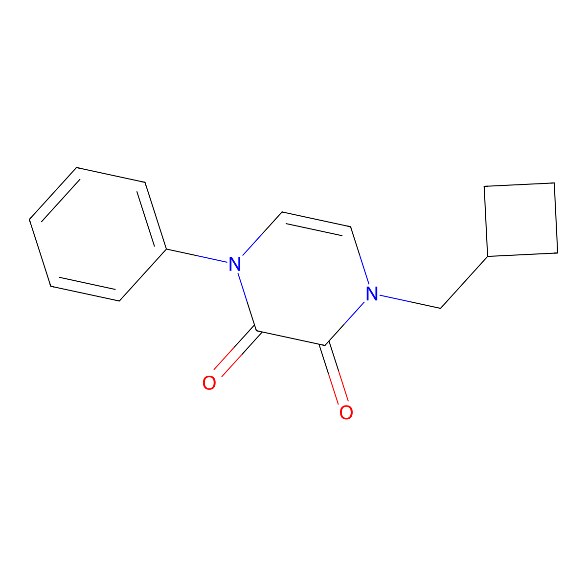 1-(Cyclobutylmethyl)-4-phenylpyrazine-2,3-dione molecular structure, CAS 2380177-15-9