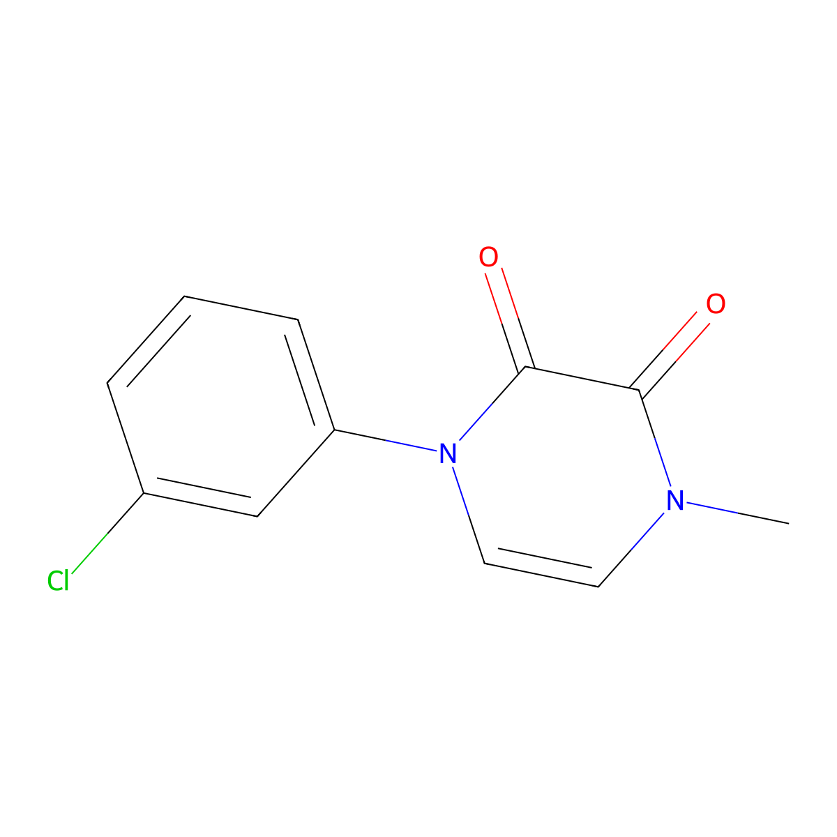 1-(3-Chlorophenyl)-4-methyl-1,2,3,4-tetrahydropyrazine-2,3-dione molecular structure, CAS 2380177-28-4