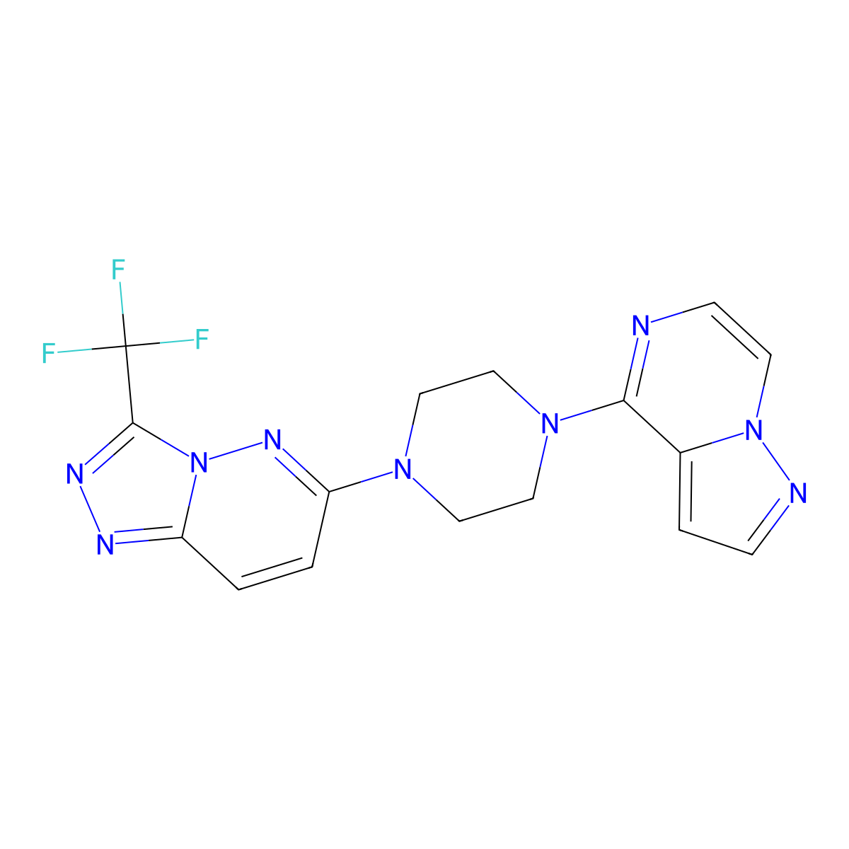 1-{Pyrazolo[1,5-a]pyrazin-4-yl}-4-[3-(trifluoromethyl)-[1,2,4]triazolo[4,3-b]pyridazin-6-yl]piperazine molecular structure, CAS 2380177-33-1