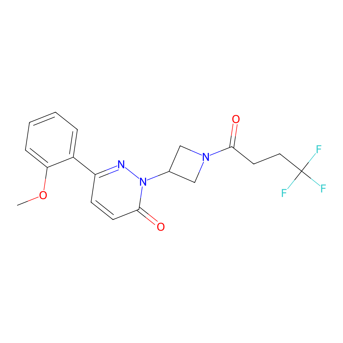 6-(2-Methoxyphenyl)-2-[1-(4,4,4-trifluorobutanoyl)azetidin-3-yl]-2,3-dihydropyridazin-3-one molecular structure, CAS 2380177-40-0