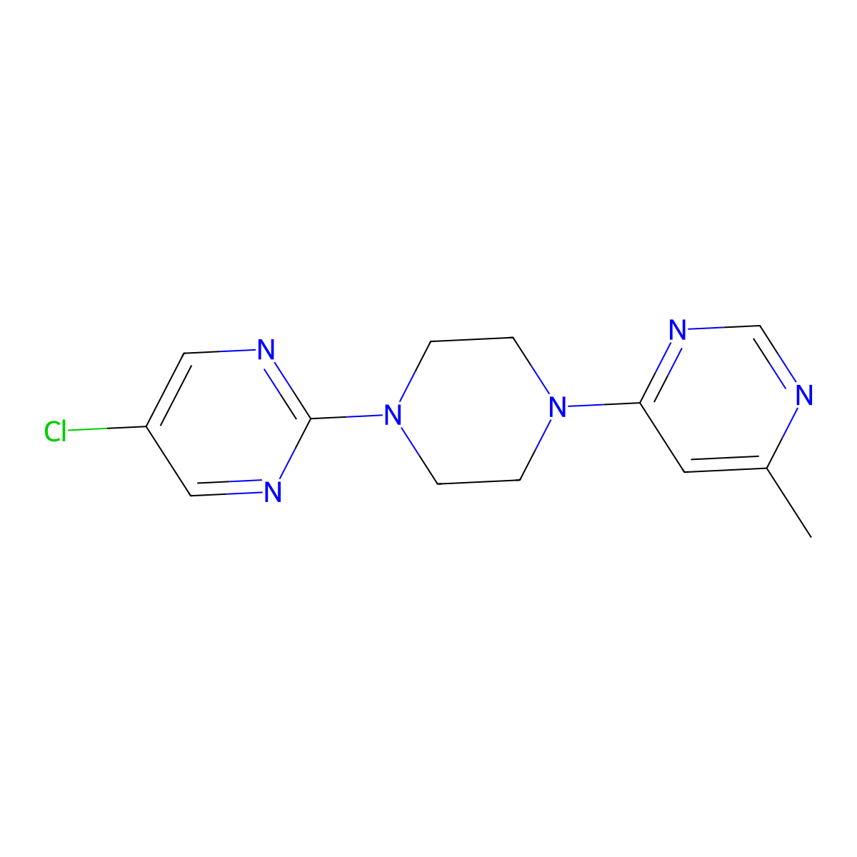 4-[4-(5-Chloropyrimidin-2-yl)piperazin-1-yl]-6-methylpyrimidine molecular structure, CAS 2380177-68-2