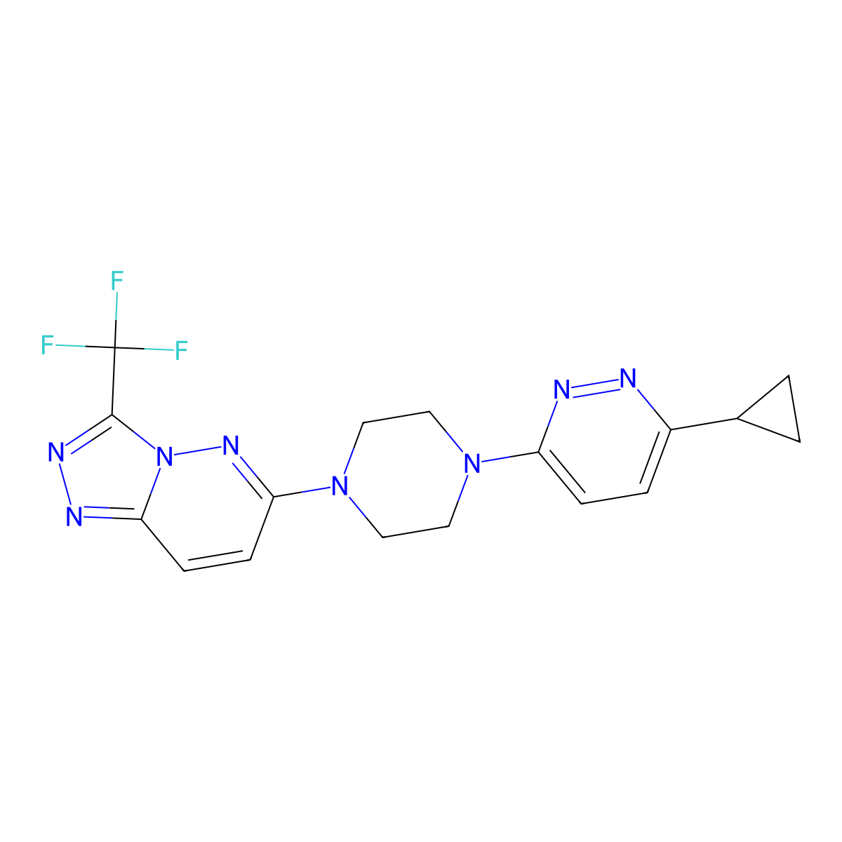 3-Cyclopropyl-6-{4-[3-(trifluoromethyl)-[1,2,4]triazolo[4,3-b]pyridazin-6-yl]piperazin-1-yl}pyridazine molecular structure, CAS 2380177-74-0