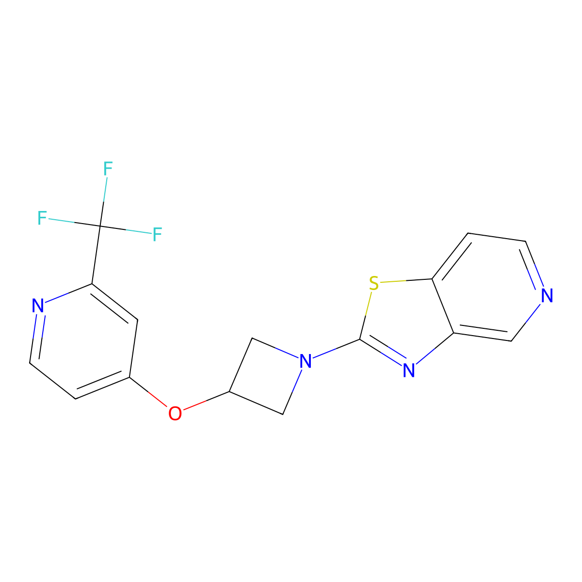 4-[(1-{[1,3]Thiazolo[4,5-c]pyridin-2-yl}azetidin-3-yl)oxy]-2-(trifluoromethyl)pyridine molecular structure, CAS 2380177-78-4