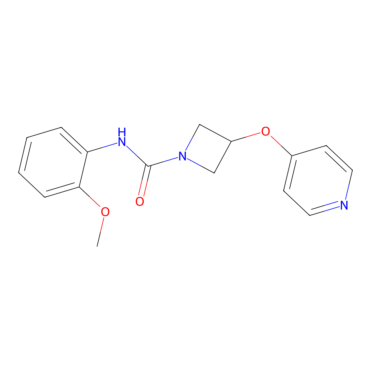 N-(2-methoxyphenyl)-3-(pyridin-4-yloxy)azetidine-1-carboxamide molecular structure, CAS 2380177-81-9
