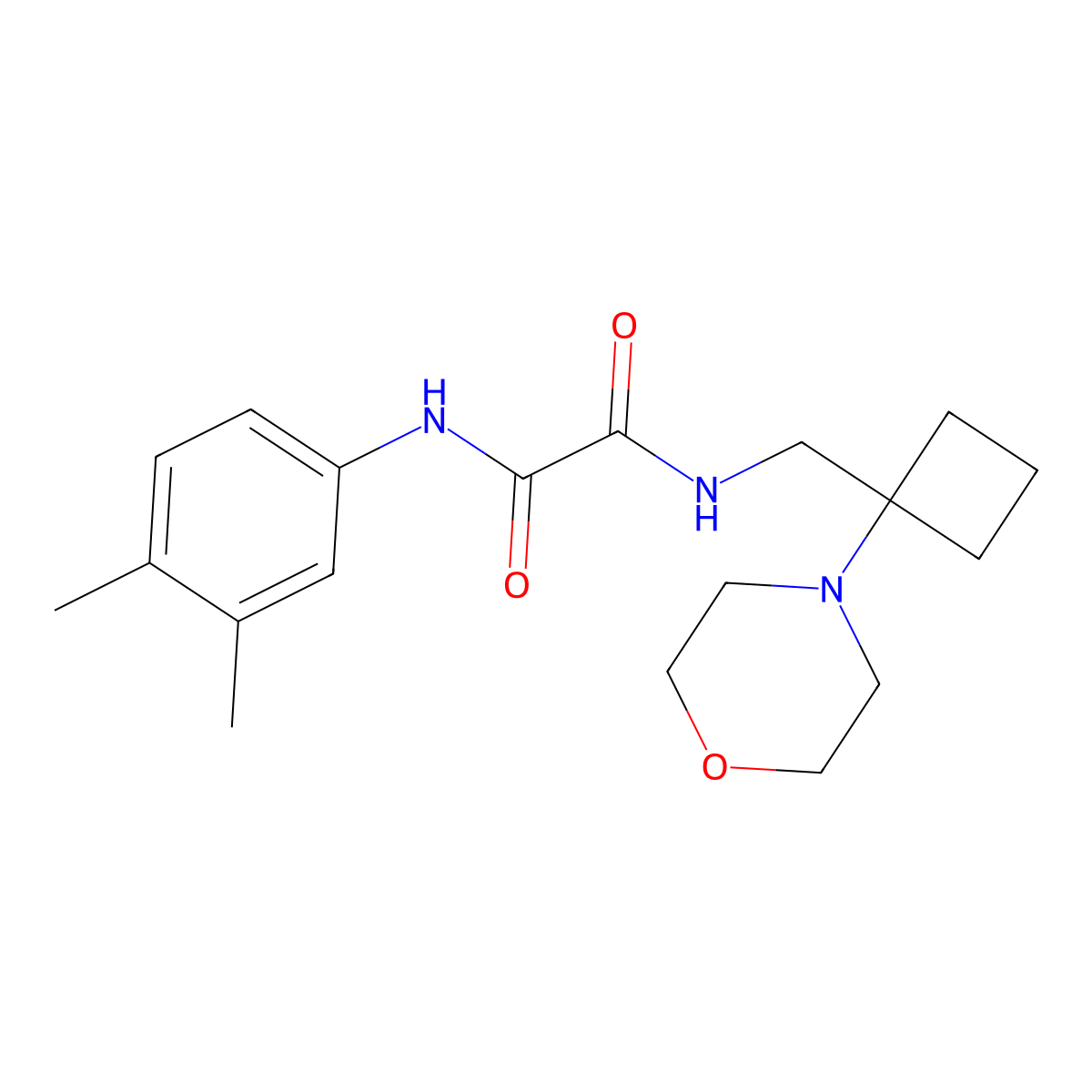 N'-(3,4-dimethylphenyl)-N-{[1-(morpholin-4-yl)cyclobutyl]methyl}ethanediamide molecular structure, CAS 2380177-83-1