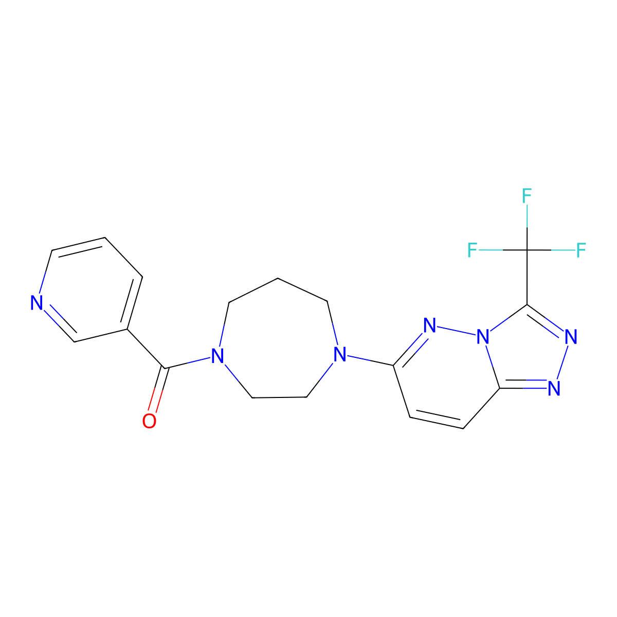 1-(Pyridine-3-carbonyl)-4-[3-(trifluoromethyl)-[1,2,4]triazolo[4,3-b]pyridazin-6-yl]-1,4-diazepane molecular structure, CAS 2380177-95-5