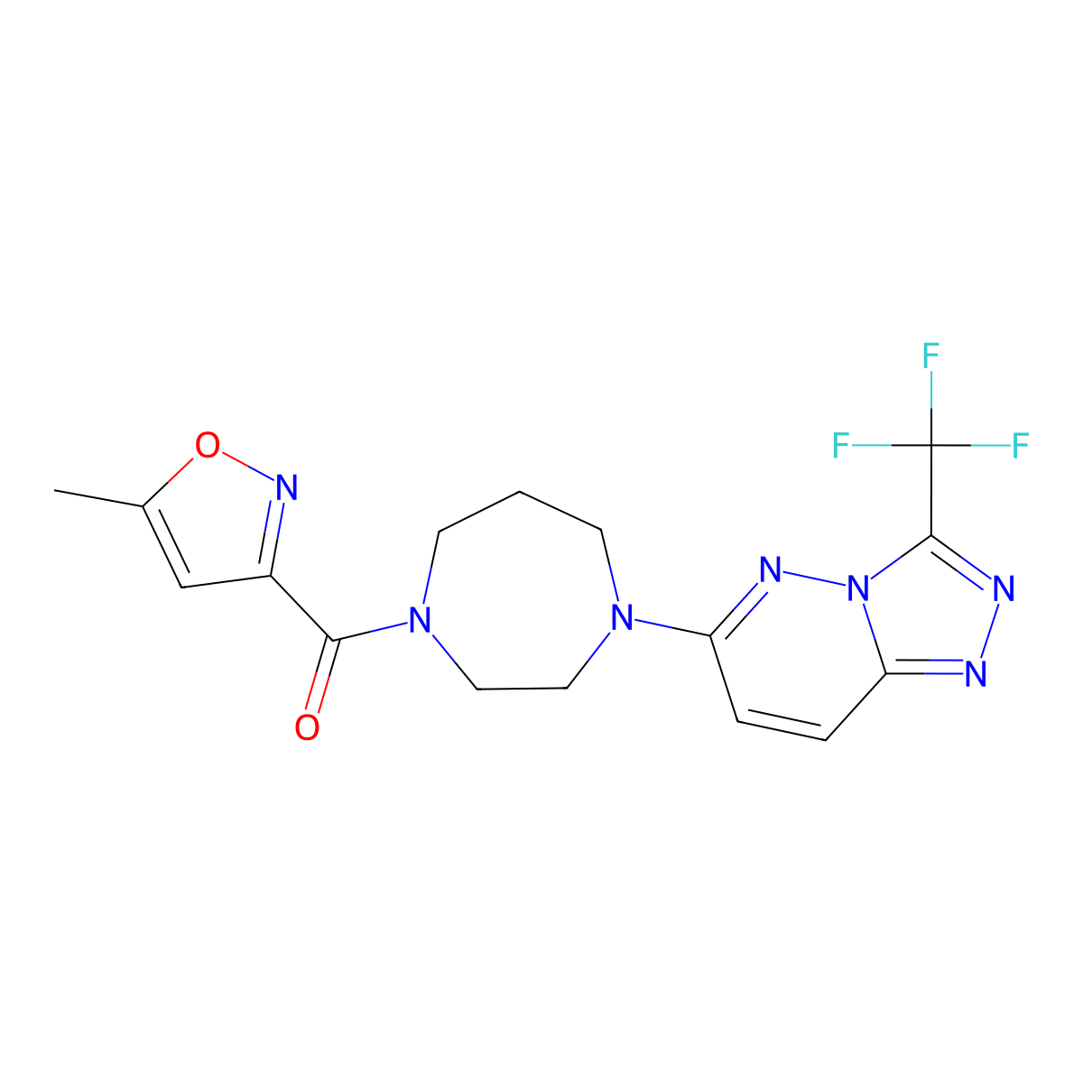 1-(5-Methyl-1,2-oxazole-3-carbonyl)-4-[3-(trifluoromethyl)-[1,2,4]triazolo[4,3-b]pyridazin-6-yl]-1,4-diazepane molecular structure, CAS 2380178-10-7