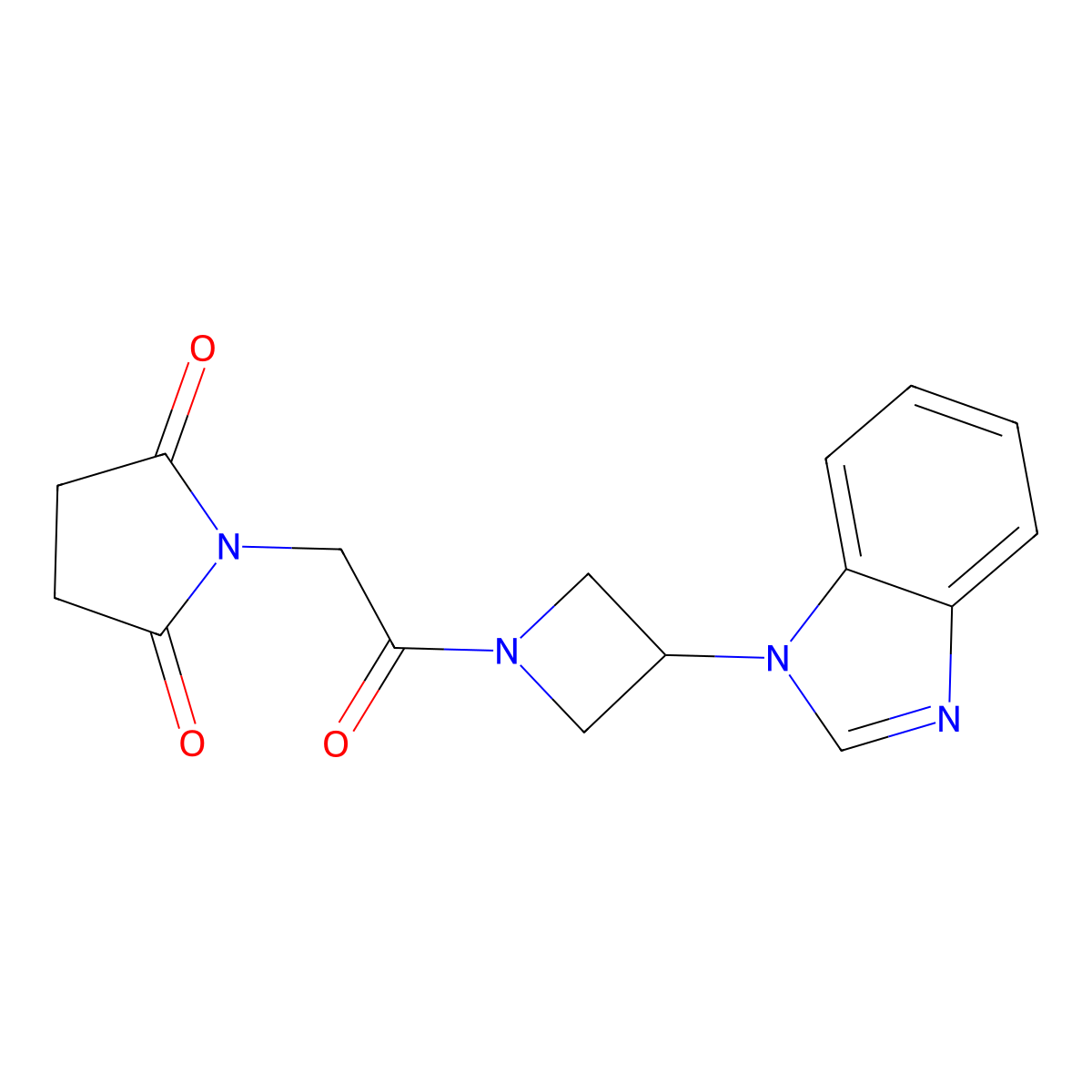 1-{2-[3-(1H-1,3-benzodiazol-1-yl)azetidin-1-yl]-2-oxoethyl}pyrrolidine-2,5-dione molecular structure, CAS 2380178-14-1
