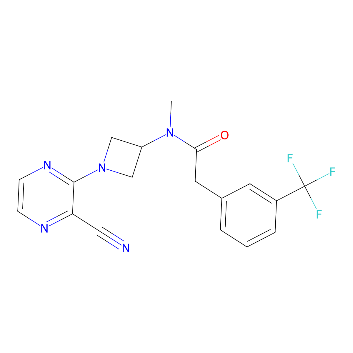 N-[1-(3-Cyanopyrazin-2-yl)azetidin-3-yl]-N-methyl-2-[3-(trifluoromethyl)phenyl]acetamide molecular structure, CAS 2380178-41-4