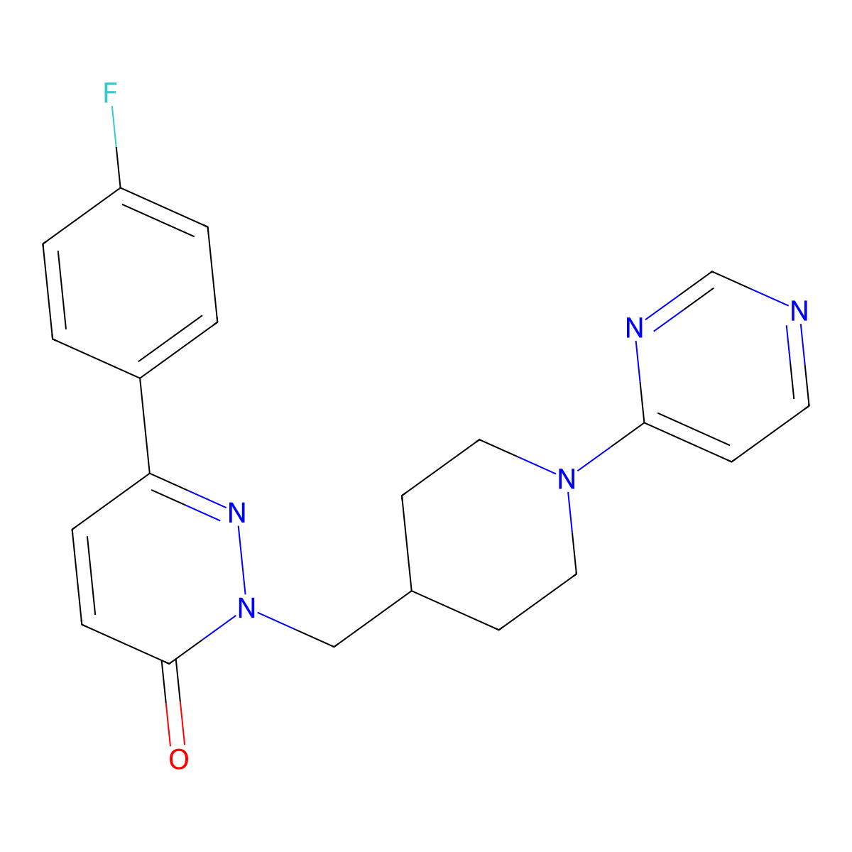 6-(4-Fluorophenyl)-2-{[1-(pyrimidin-4-yl)piperidin-4-yl]methyl}-2,3-dihydropyridazin-3-one molecular structure, CAS 2380178-60-7