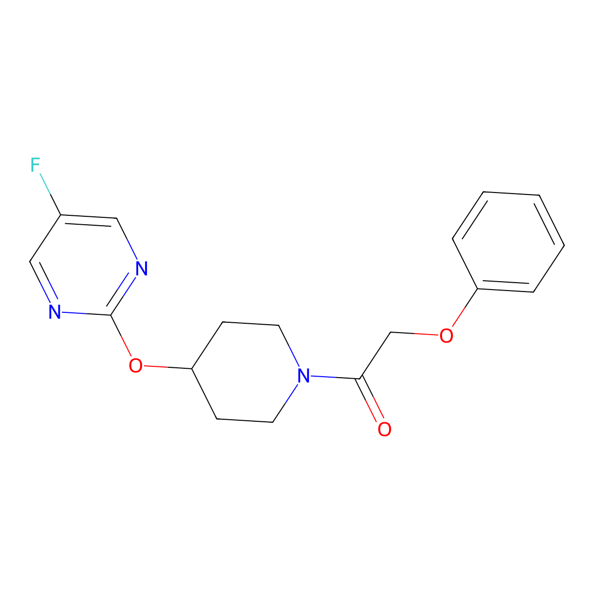 1-{4-[(5-Fluoropyrimidin-2-yl)oxy]piperidin-1-yl}-2-phenoxyethan-1-one molecular structure, CAS 2380178-66-3