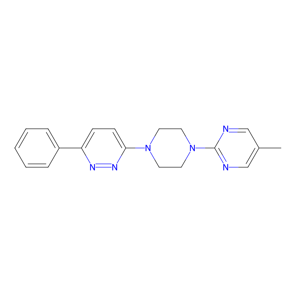 3-[4-(5-Methylpyrimidin-2-yl)piperazin-1-yl]-6-phenylpyridazine molecular structure, CAS 2380178-76-5