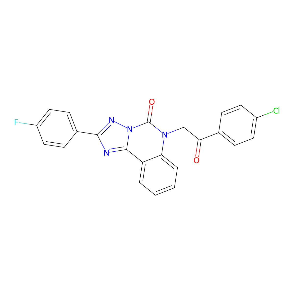 6-[2-(4-chlorophenyl)-2-oxoethyl]-2-(4-fluorophenyl)-5H,6H-[1,2,4]triazolo[1,5-c]quinazolin-5-one molecular structure, CAS 2380178-93-6