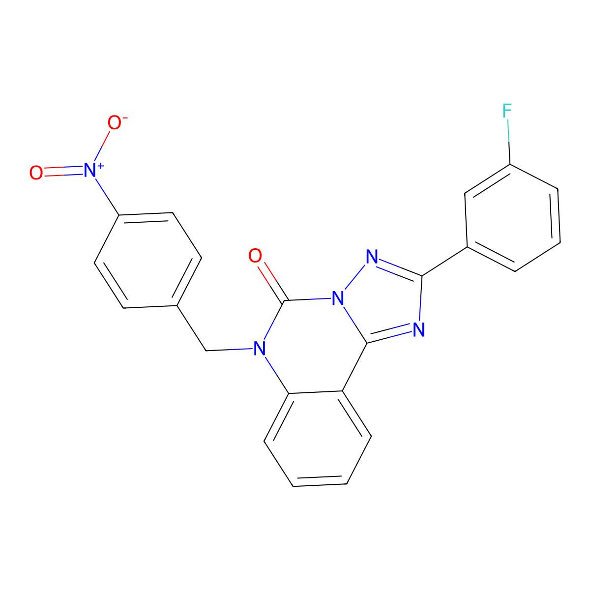 2-(3-fluorophenyl)-6-[(4-nitrophenyl)methyl]-5H,6H-[1,2,4]triazolo[1,5-c]quinazolin-5-one molecular structure, CAS 2380178-97-0