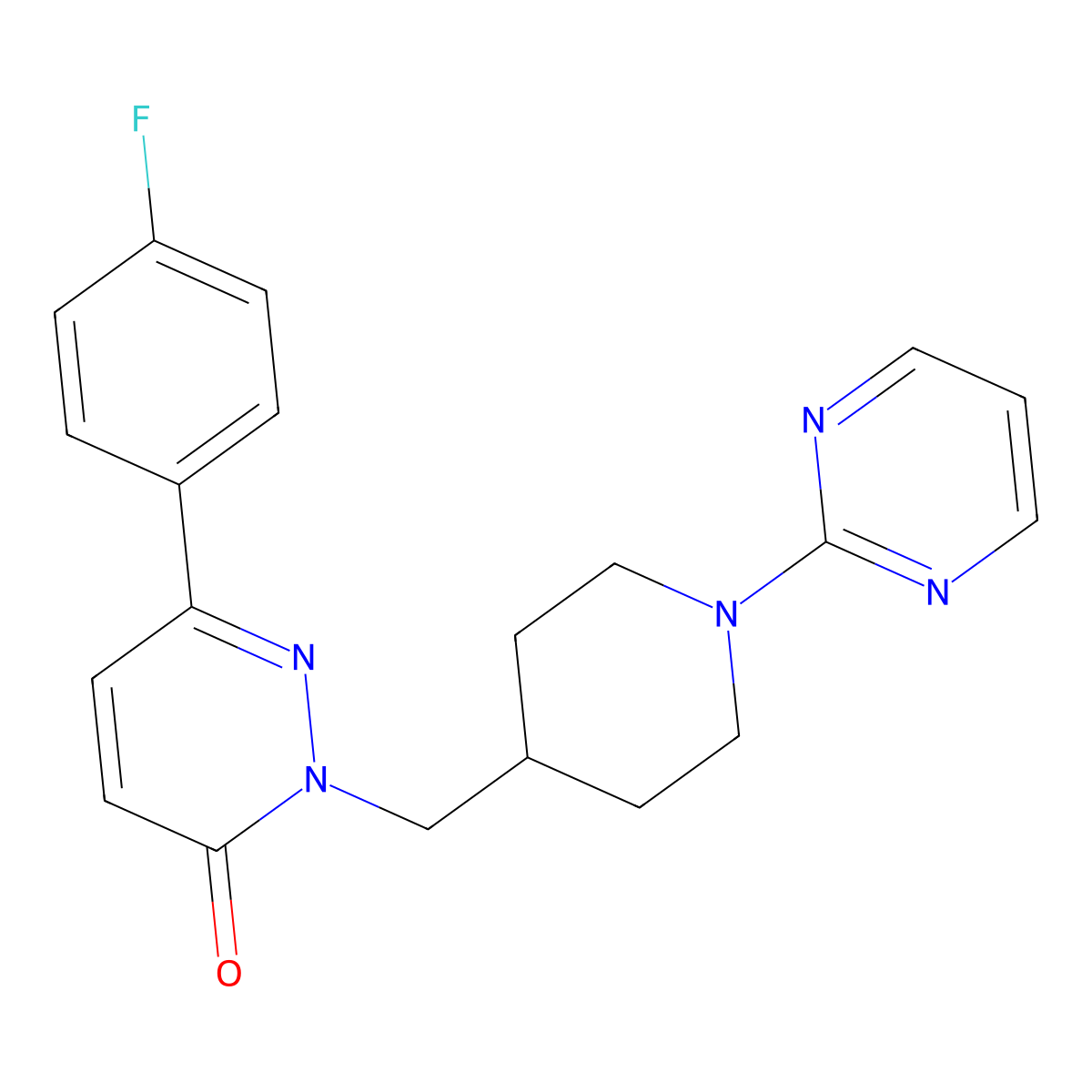 6-(4-Fluorophenyl)-2-{[1-(pyrimidin-2-yl)piperidin-4-yl]methyl}-2,3-dihydropyridazin-3-one molecular structure, CAS 2380178-99-2