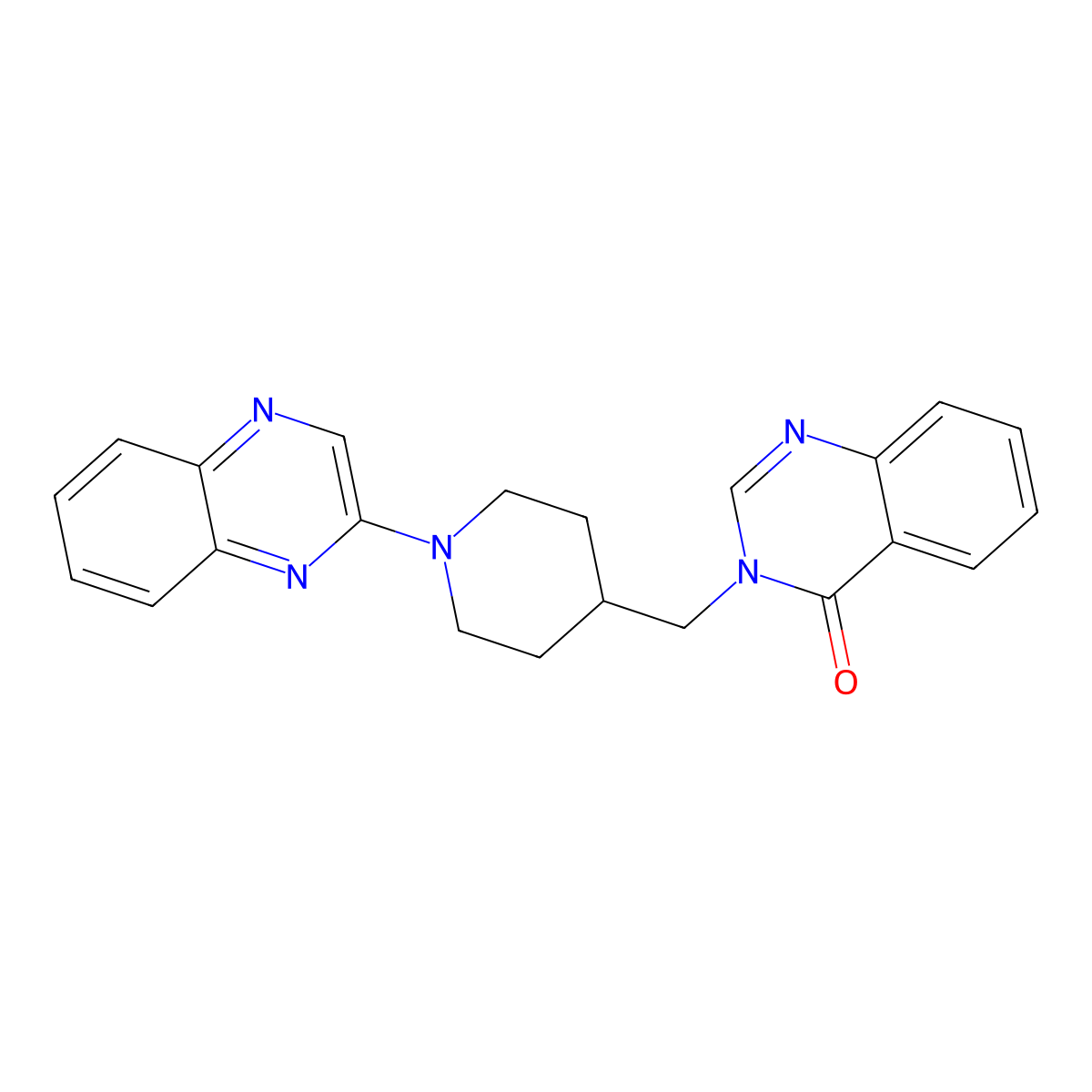3-{[1-(Quinoxalin-2-yl)piperidin-4-yl]methyl}-3,4-dihydroquinazolin-4-one molecular structure, CAS 2380179-01-9