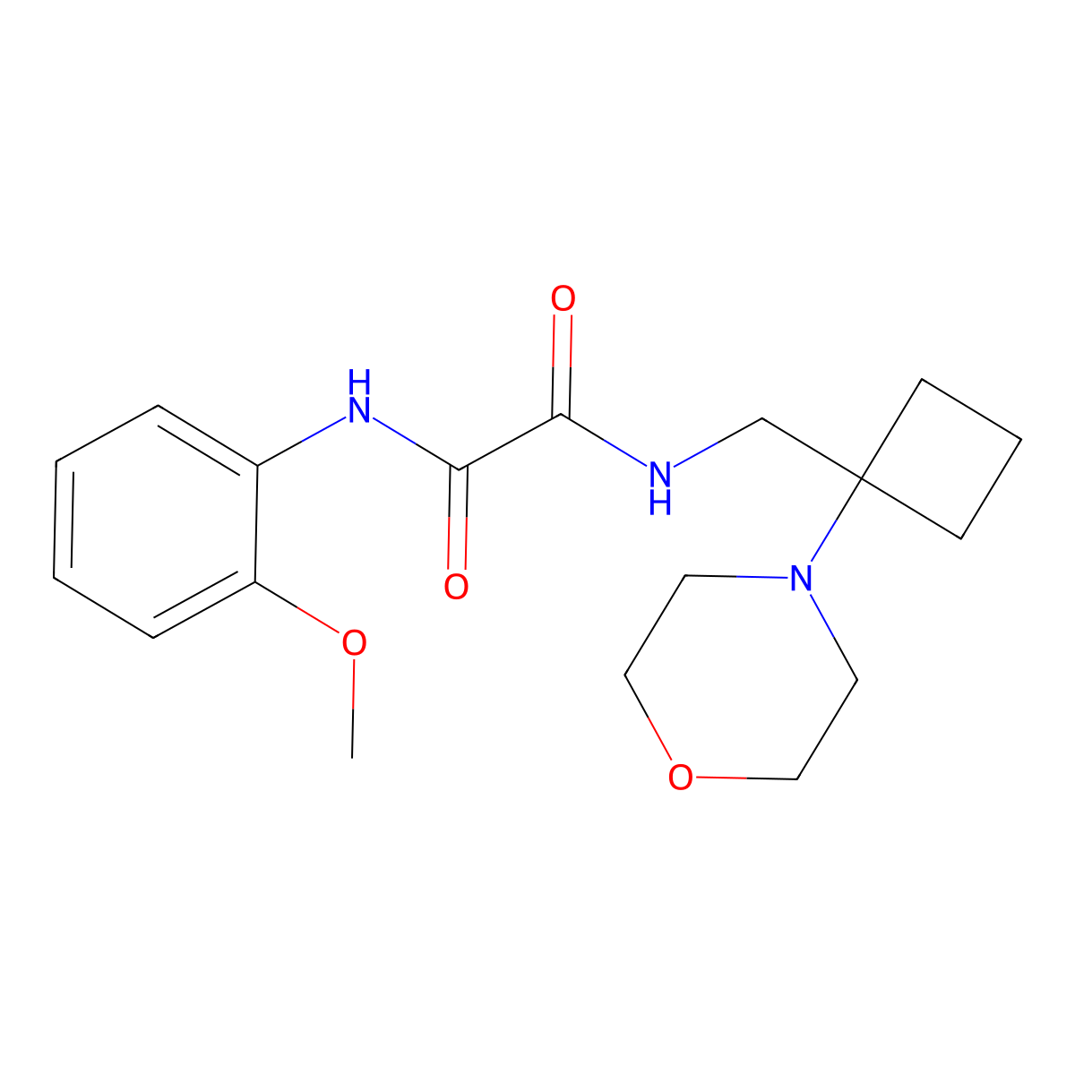 N'-(2-methoxyphenyl)-N-{[1-(morpholin-4-yl)cyclobutyl]methyl}ethanediamide molecular structure, CAS 2380179-10-0