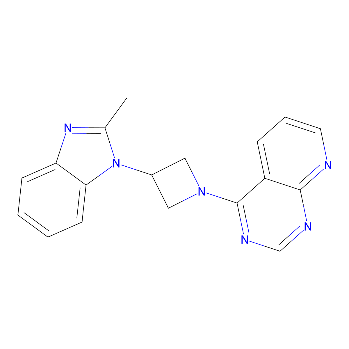 2-methyl-1-(1-{pyrido[2,3-d]pyrimidin-4-yl}azetidin-3-yl)-1H-1,3-benzodiazole molecular structure, CAS 2380179-22-4