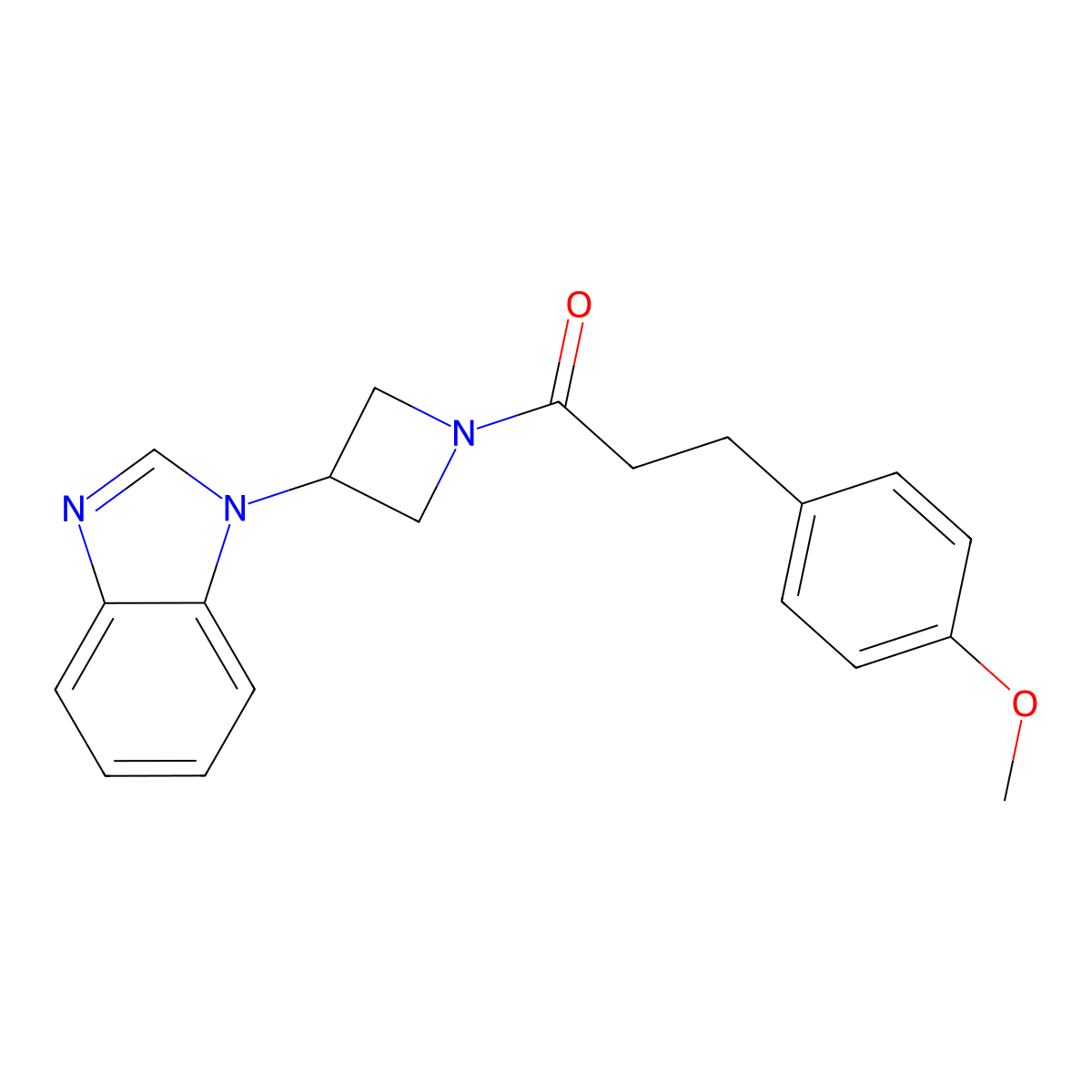 1-[3-(1H-1,3-benzodiazol-1-yl)azetidin-1-yl]-3-(4-methoxyphenyl)propan-1-one molecular structure, CAS 2380179-57-5