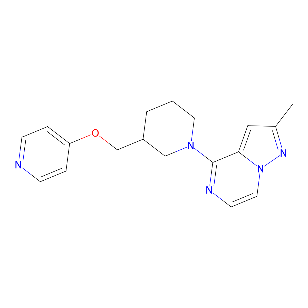 4-[(1-{2-Methylpyrazolo[1,5-a]pyrazin-4-yl}piperidin-3-yl)methoxy]pyridine molecular structure, CAS 2380179-65-5