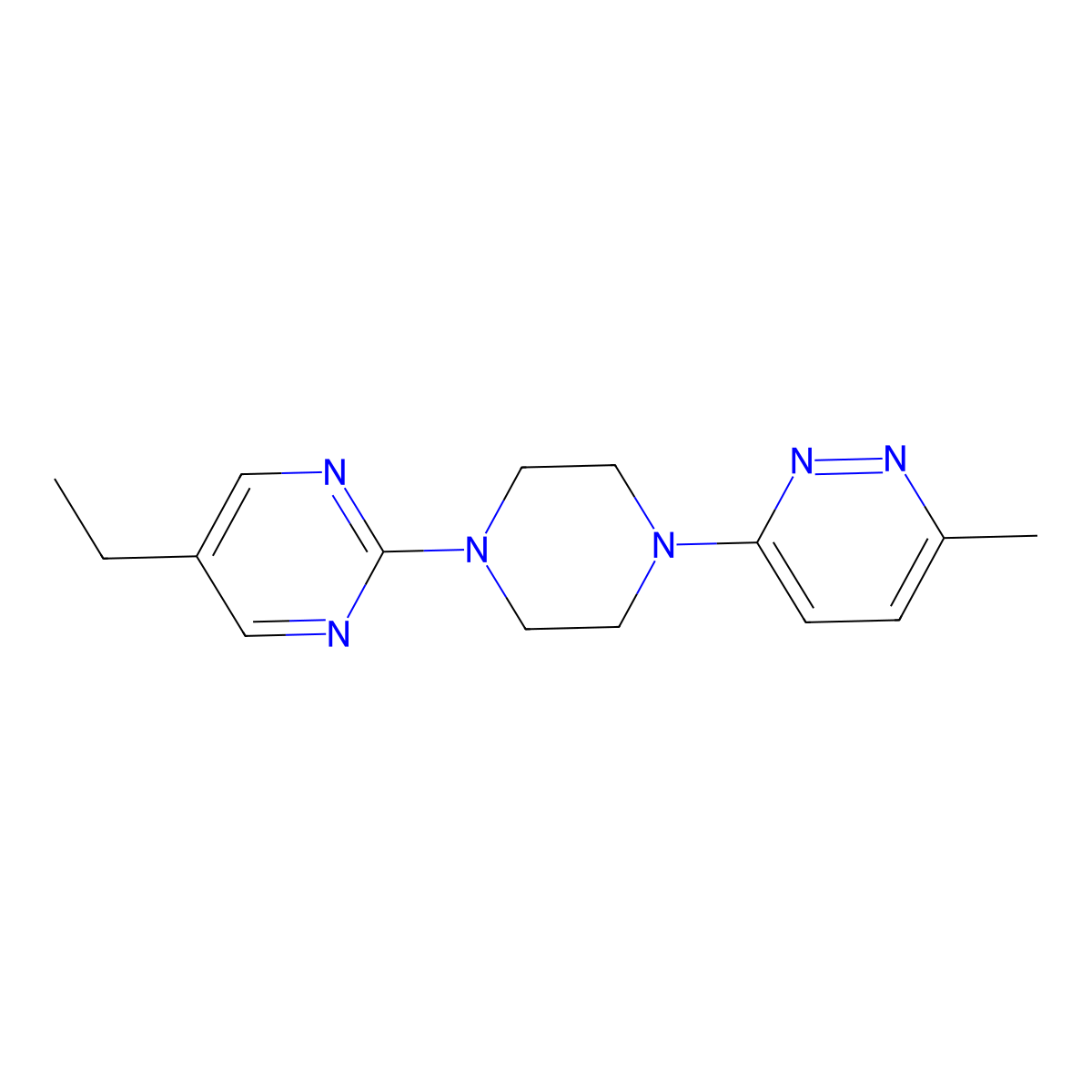 3-[4-(5-Ethylpyrimidin-2-yl)piperazin-1-yl]-6-methylpyridazine molecular structure, CAS 2380179-82-6