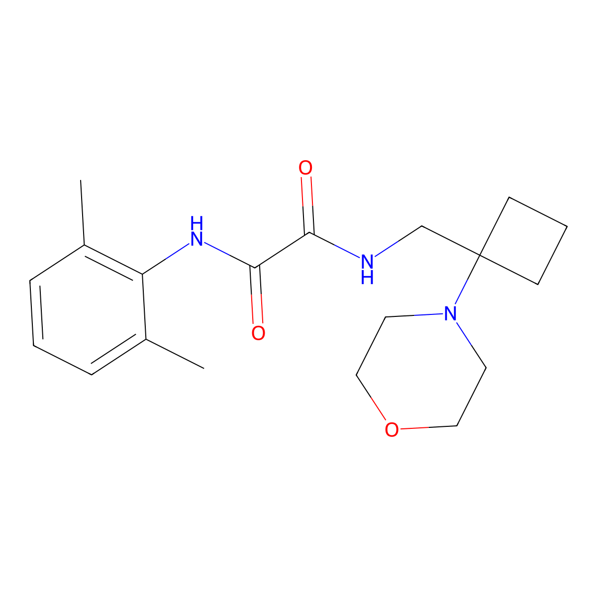N'-(2,6-dimethylphenyl)-N-{[1-(morpholin-4-yl)cyclobutyl]methyl}ethanediamide molecular structure, CAS 2380179-91-7