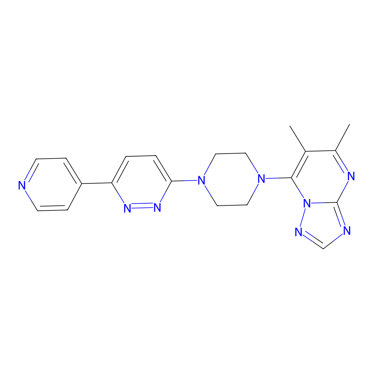 3-(4-{5,6-Dimethyl-[1,2,4]triazolo[1,5-a]pyrimidin-7-yl}piperazin-1-yl)-6-(pyridin-4-yl)pyridazine molecular structure, CAS 2380180-16-3