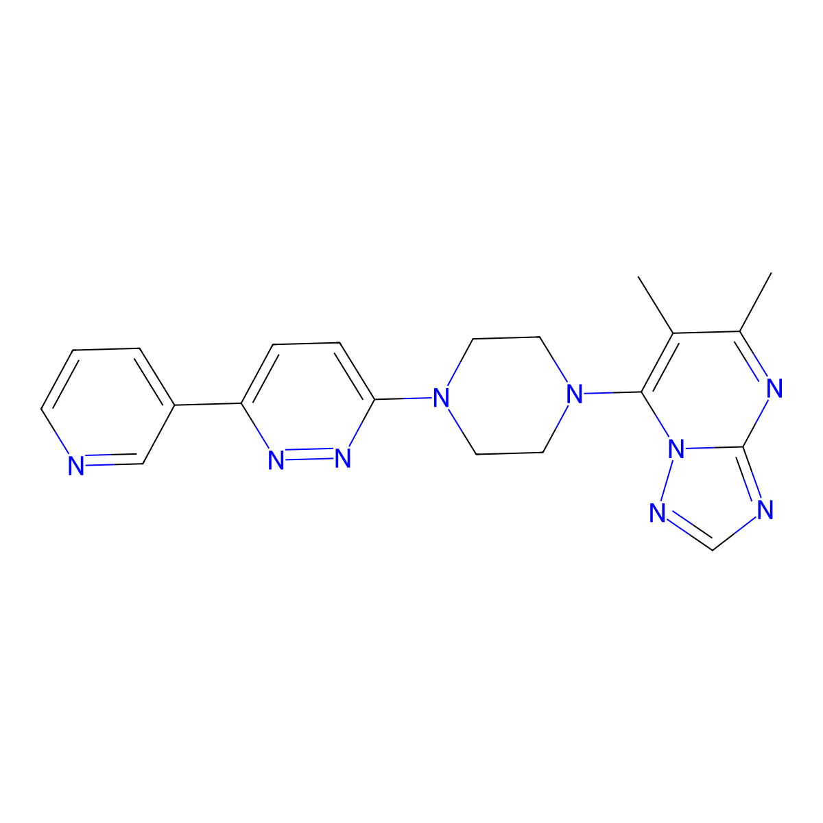 3-(4-{5,6-Dimethyl-[1,2,4]triazolo[1,5-a]pyrimidin-7-yl}piperazin-1-yl)-6-(pyridin-3-yl)pyridazine molecular structure, CAS 2380180-18-5