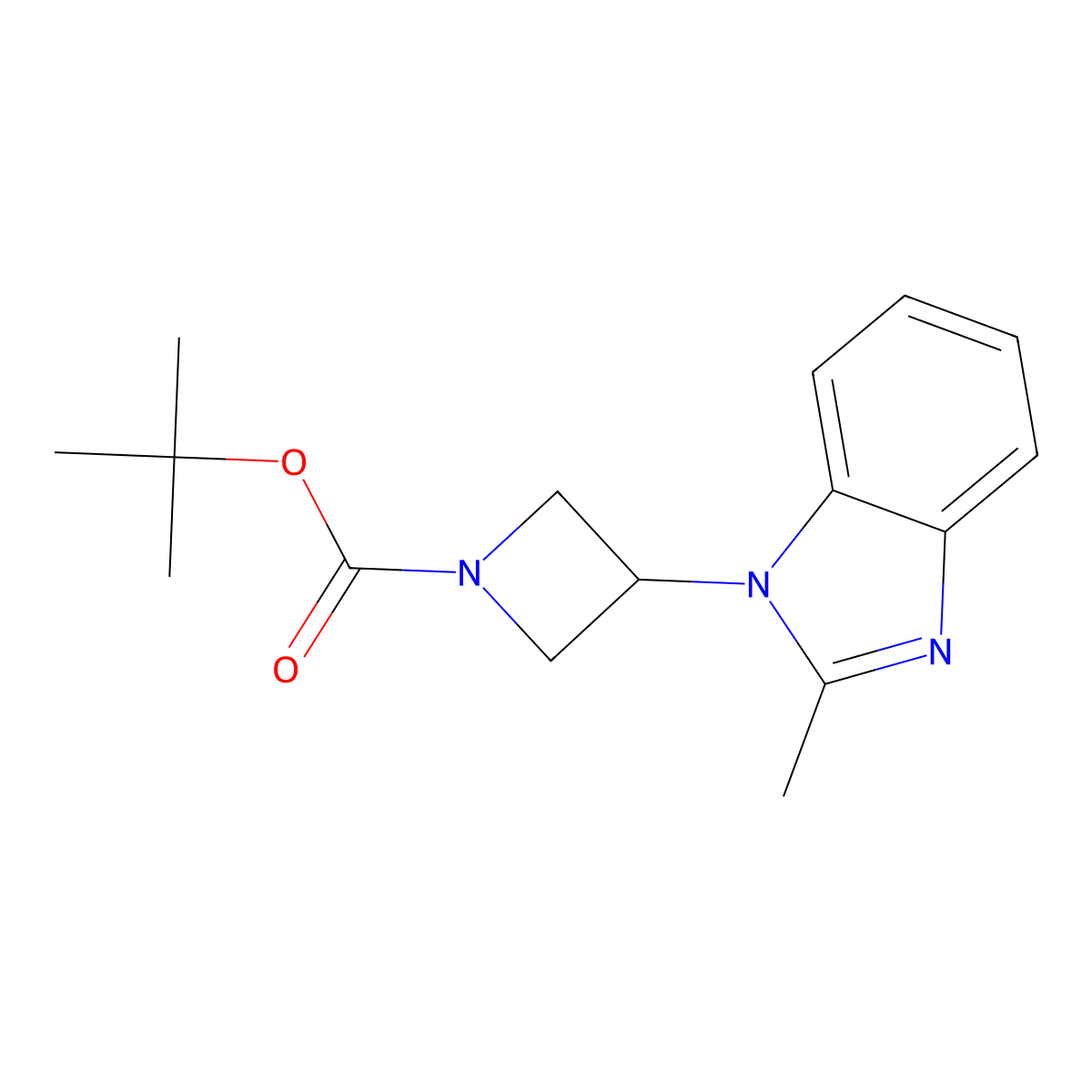 tert-butyl 3-(2-methyl-1H-1,3-benzodiazol-1-yl)azetidine-1-carboxylate molecular structure, CAS 2380180-19-6
