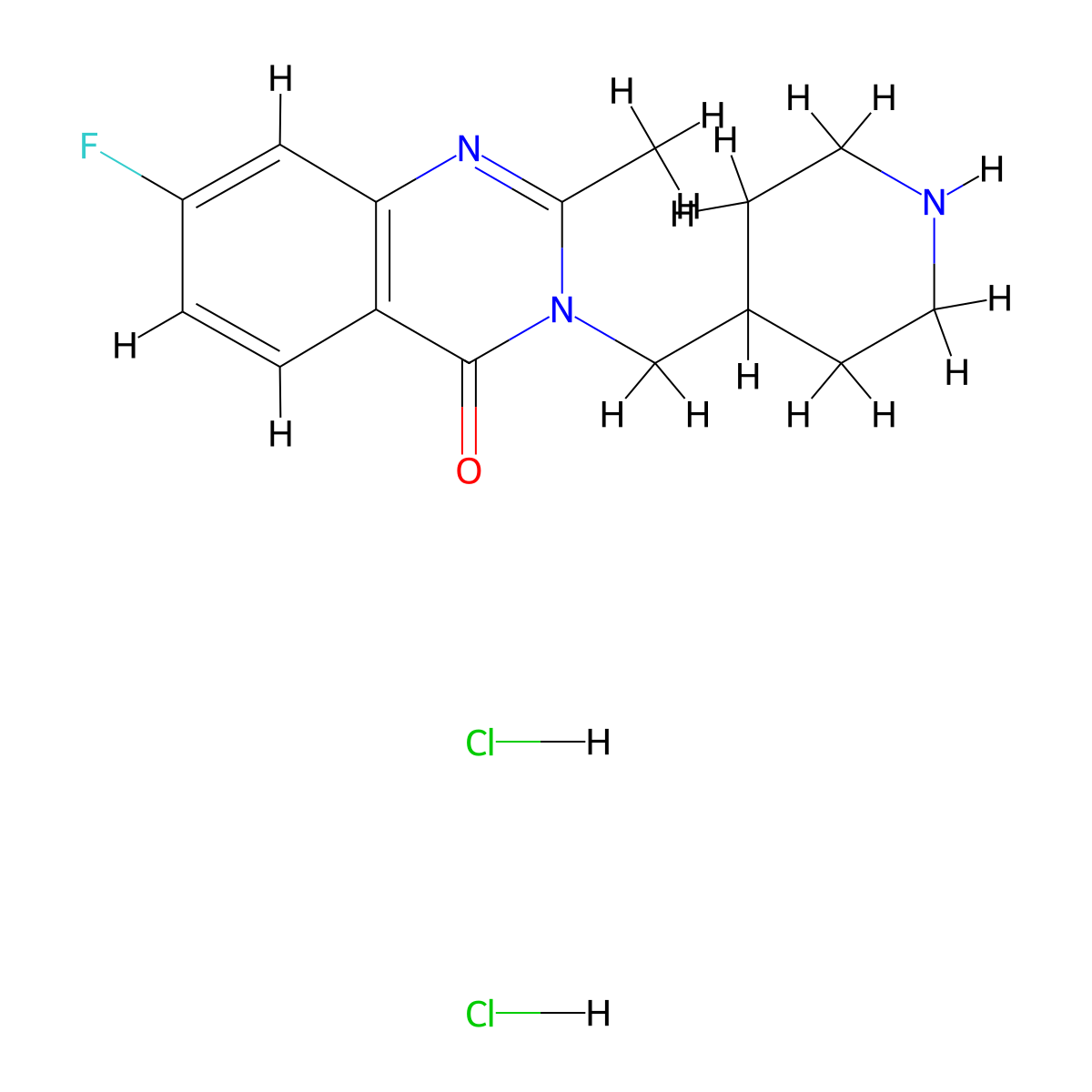 7-Fluoro-2-methyl-3-(piperidin-4-ylmethyl)quinazolin-4-one;dihydrochloride molecular structure, CAS 2380180-36-7