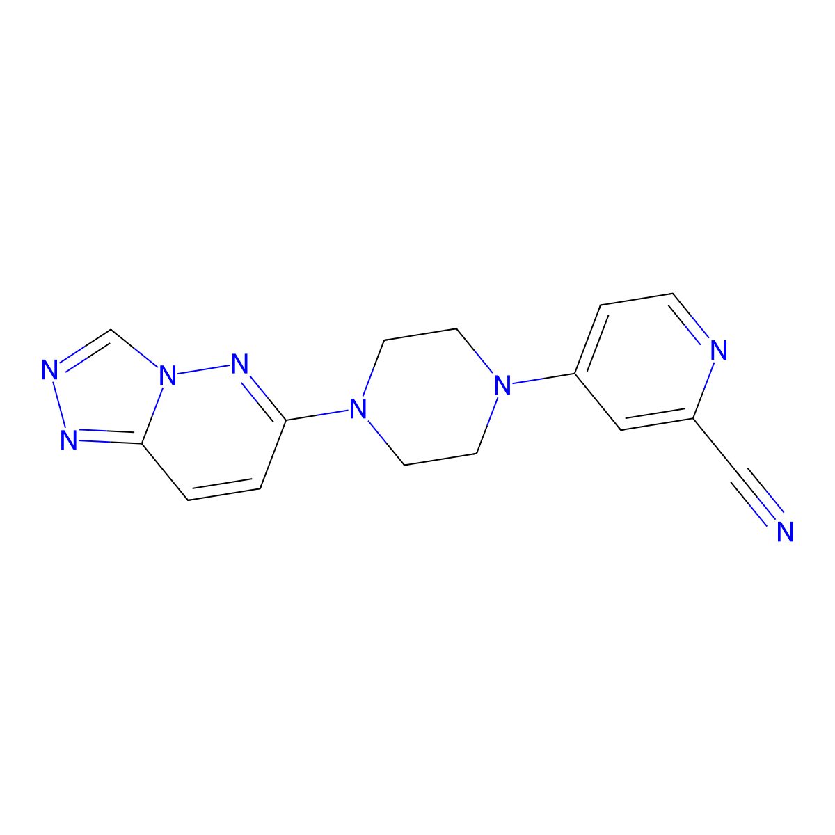 4-(4-{[1,2,4]Triazolo[4,3-b]pyridazin-6-yl}piperazin-1-yl)pyridine-2-carbonitrile molecular structure, CAS 2380180-43-6