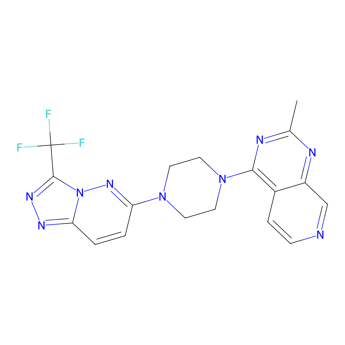 1-{2-Methylpyrido[3,4-d]pyrimidin-4-yl}-4-[3-(trifluoromethyl)-[1,2,4]triazolo[4,3-b]pyridazin-6-yl]piperazine molecular structure, CAS 2380180-44-7