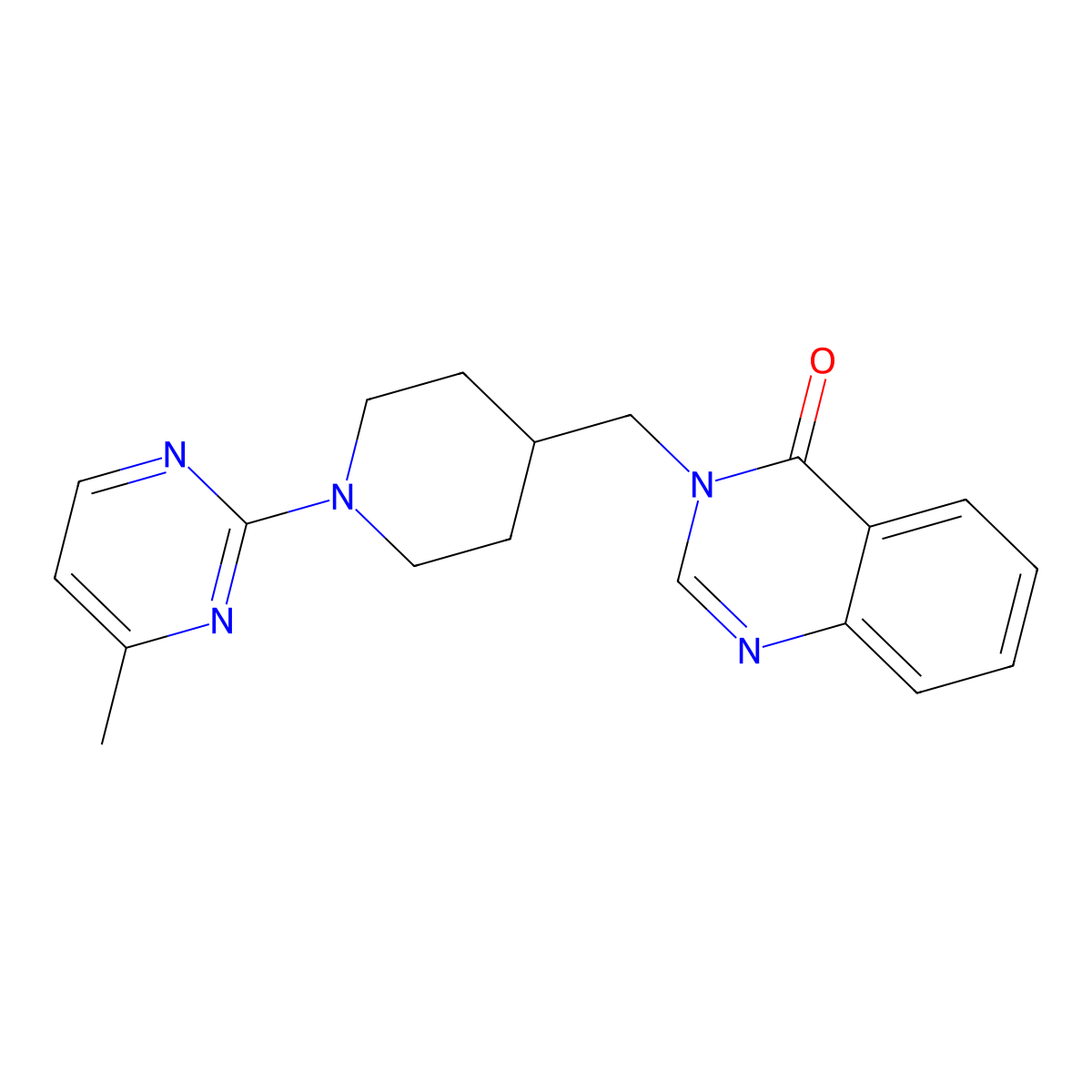 3-{[1-(4-Methylpyrimidin-2-yl)piperidin-4-yl]methyl}-3,4-dihydroquinazolin-4-one molecular structure, CAS 2380180-64-1