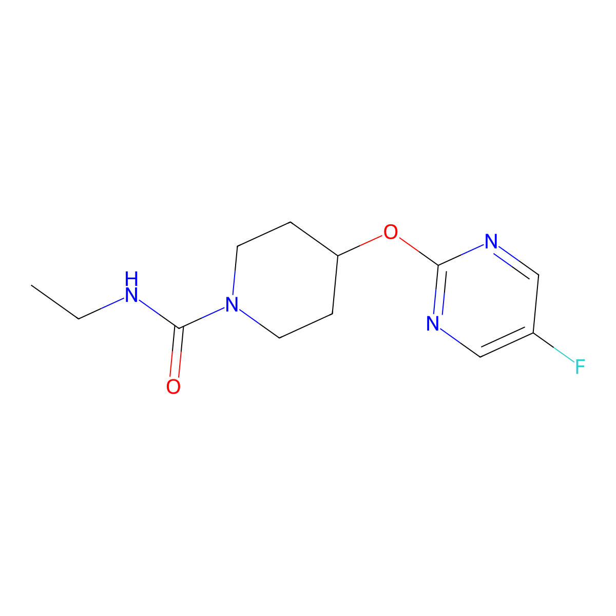 N-ethyl-4-[(5-fluoropyrimidin-2-yl)oxy]piperidine-1-carboxamide molecular structure, CAS 2380180-80-1