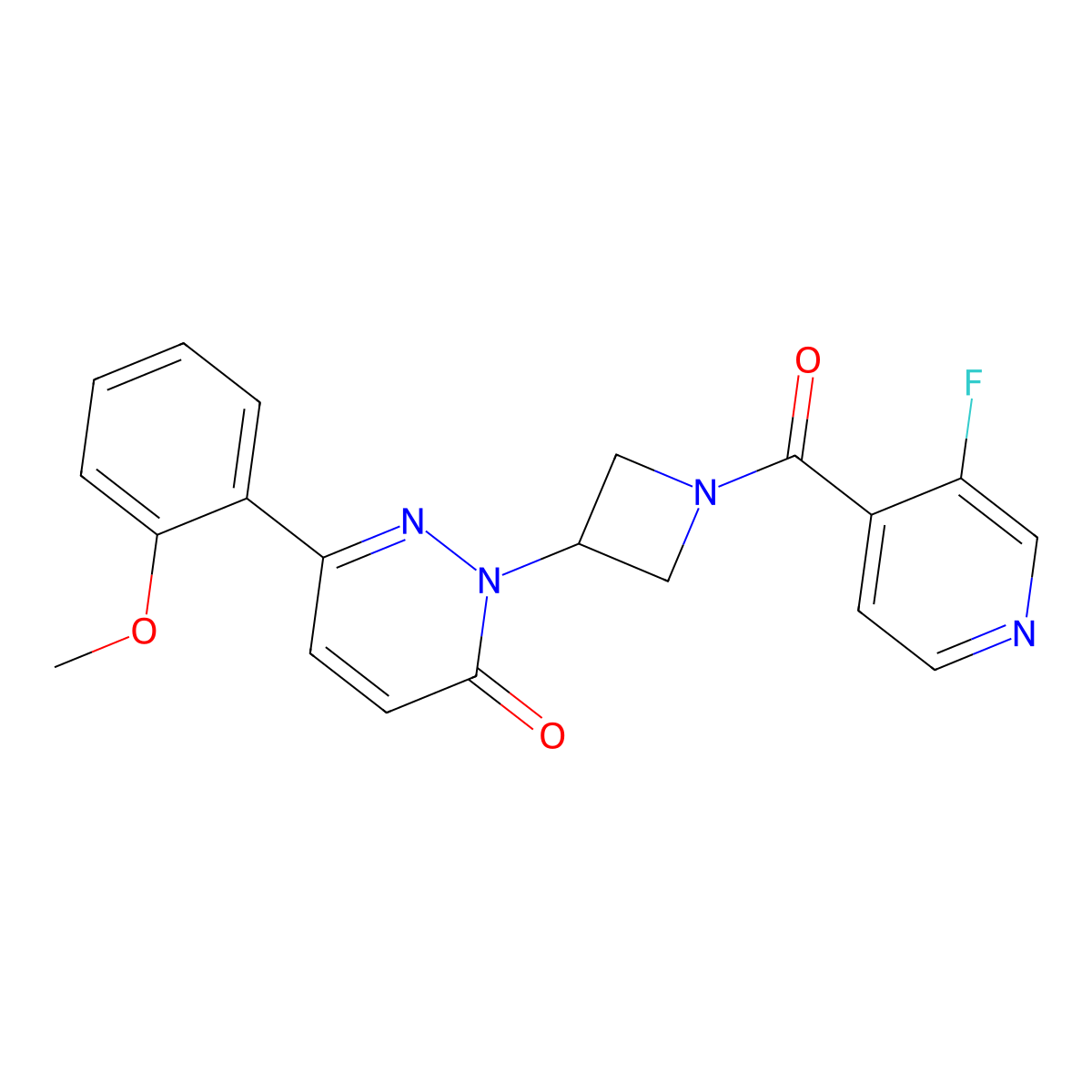 2-[1-(3-Fluoropyridine-4-carbonyl)azetidin-3-yl]-6-(2-methoxyphenyl)-2,3-dihydropyridazin-3-one molecular structure, CAS 2380180-81-2