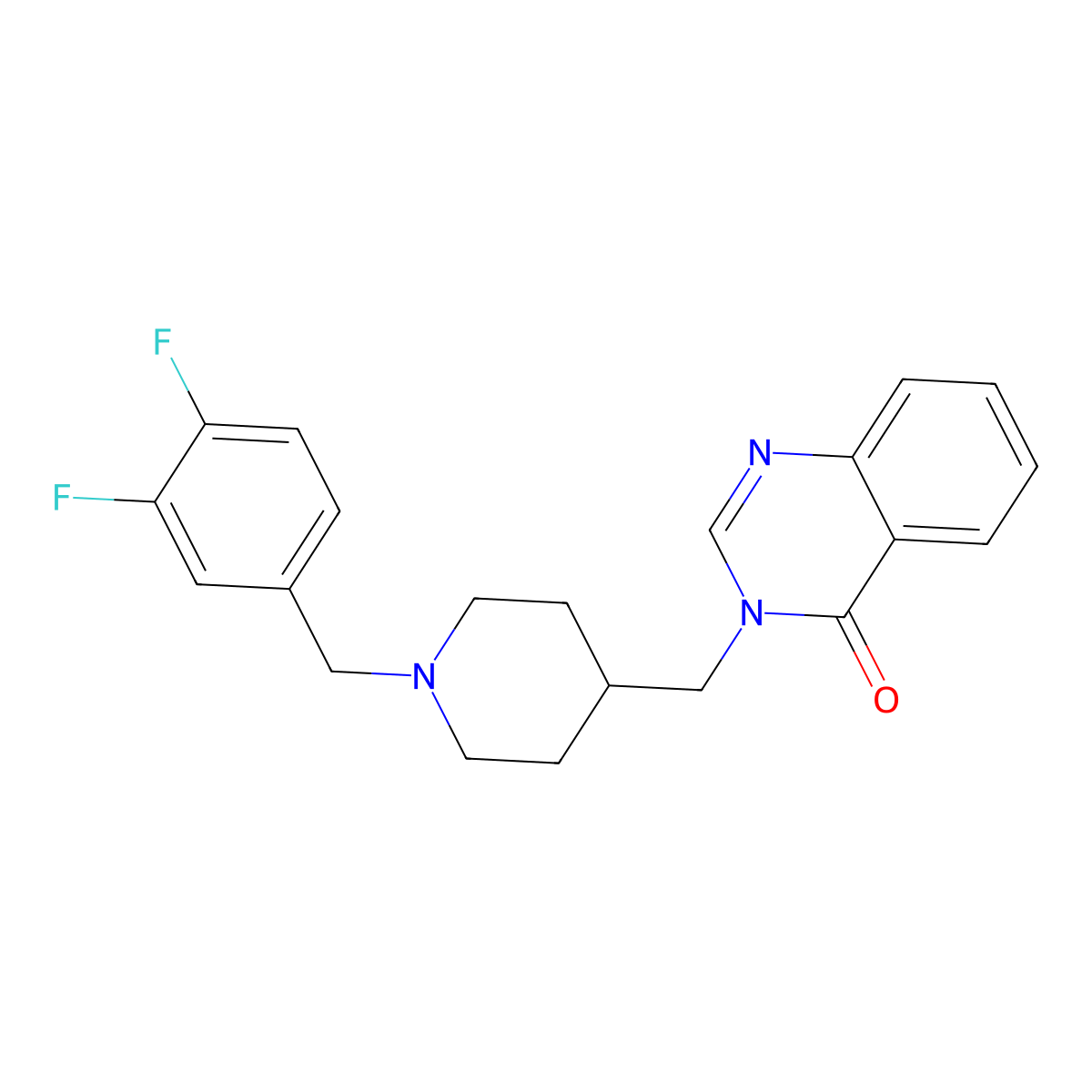 3-({1-[(3,4-Difluorophenyl)methyl]piperidin-4-yl}methyl)-3,4-dihydroquinazolin-4-one molecular structure, CAS 2380180-82-3