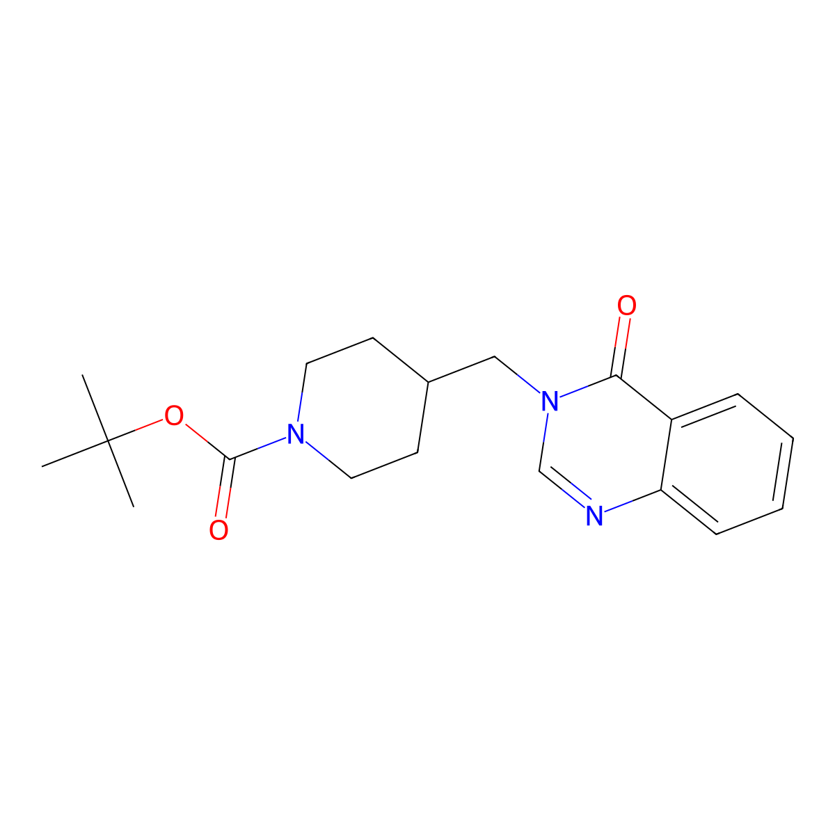 Tert-butyl 4-[(4-oxo-3,4-dihydroquinazolin-3-yl)methyl]piperidine-1-carboxylate molecular structure, CAS 2380180-90-3