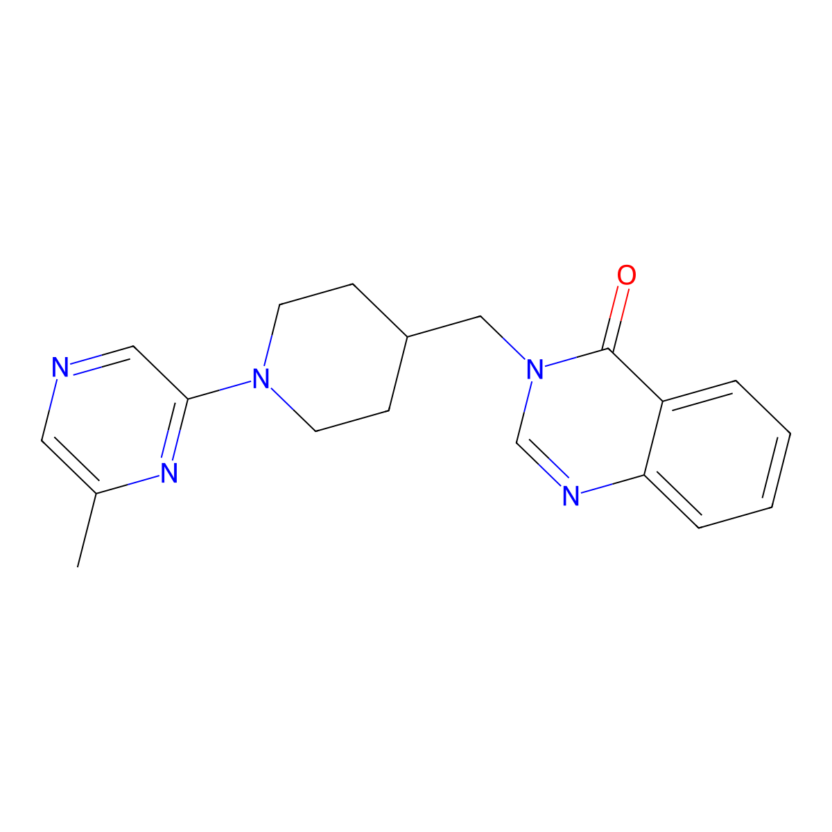3-{[1-(6-Methylpyrazin-2-yl)piperidin-4-yl]methyl}-3,4-dihydroquinazolin-4-one molecular structure, CAS 2380181-02-0