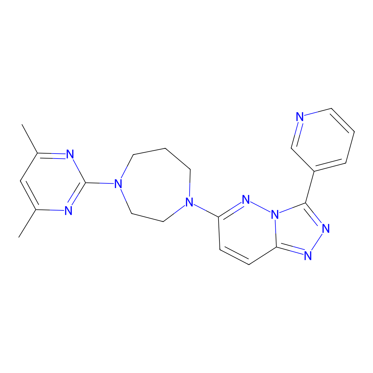 1-(4,6-Dimethylpyrimidin-2-yl)-4-[3-(pyridin-3-yl)-[1,2,4]triazolo[4,3-b]pyridazin-6-yl]-1,4-diazepane molecular structure, CAS 2380181-07-5