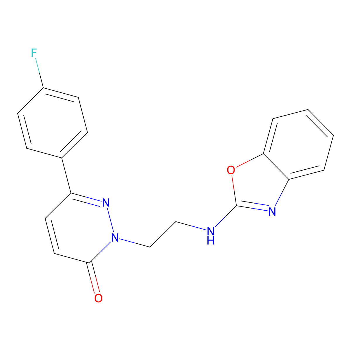 2-{2-[(1,3-Benzoxazol-2-yl)amino]ethyl}-6-(4-fluorophenyl)-2,3-dihydropyridazin-3-one molecular structure, CAS 2380181-09-7