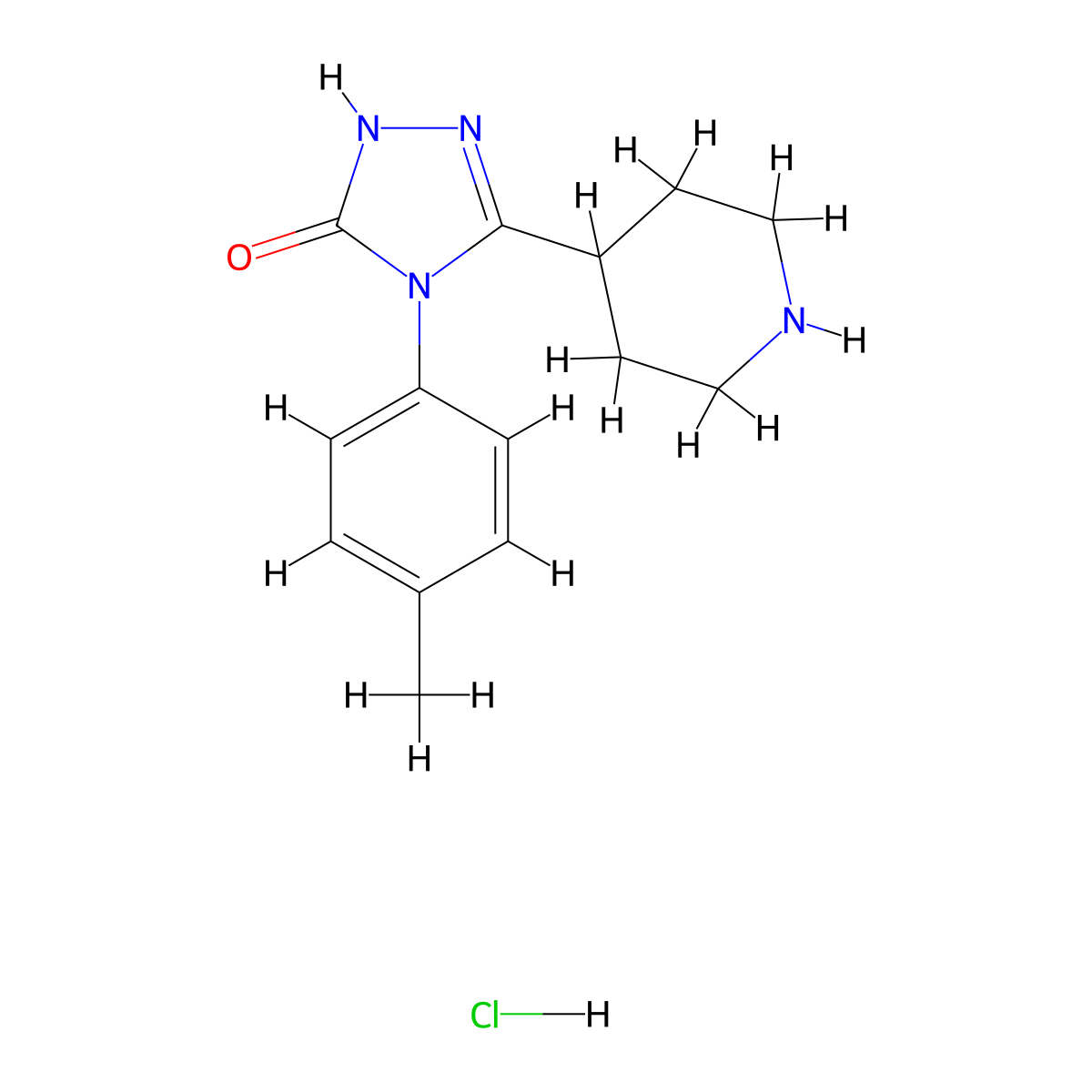 4-(4-Methylphenyl)-3-piperidin-4-yl-1H-1,2,4-triazol-5-one;hydrochloride molecular structure, CAS 2380181-20-2
