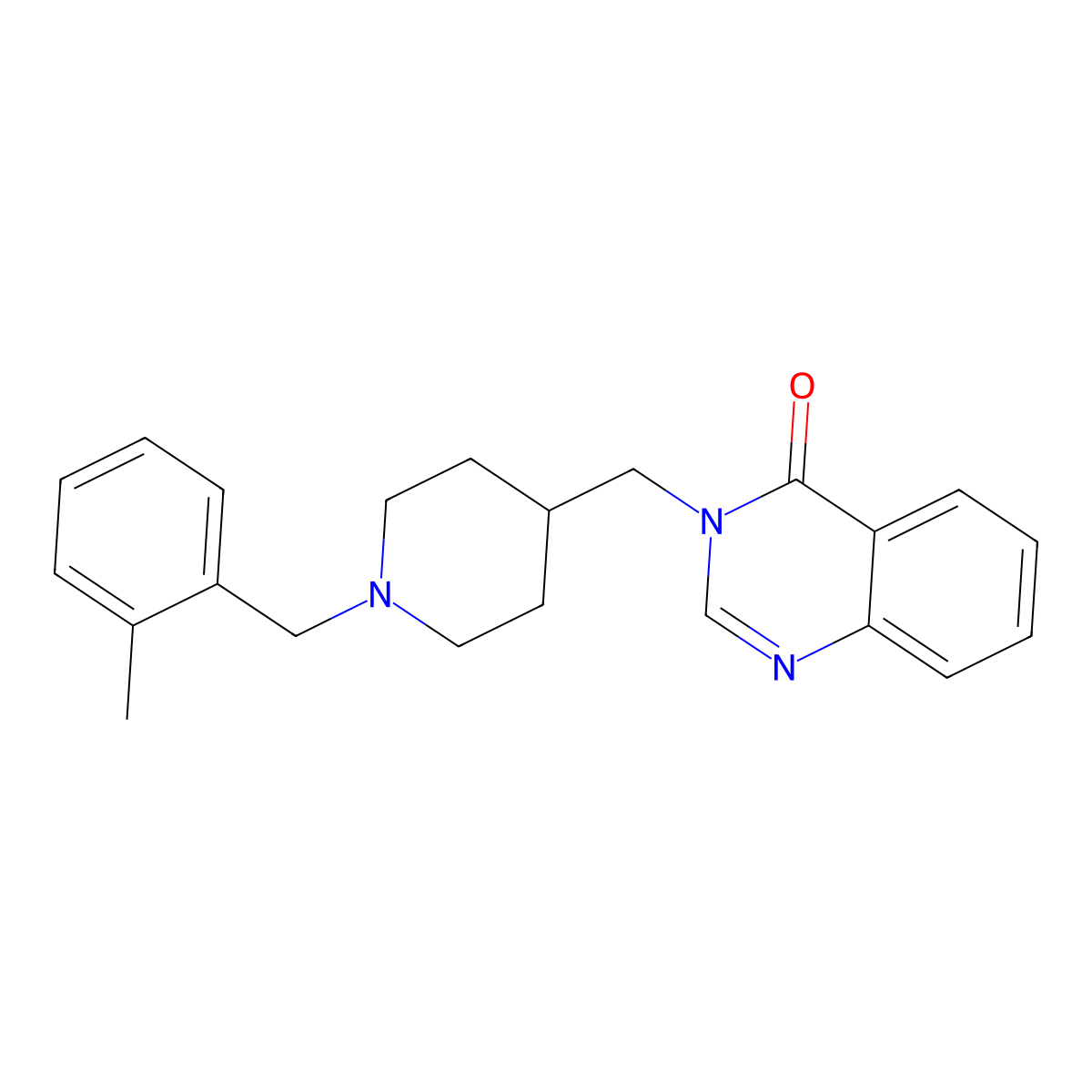 3-({1-[(2-Methylphenyl)methyl]piperidin-4-yl}methyl)-3,4-dihydroquinazolin-4-one molecular structure, CAS 2380181-24-6