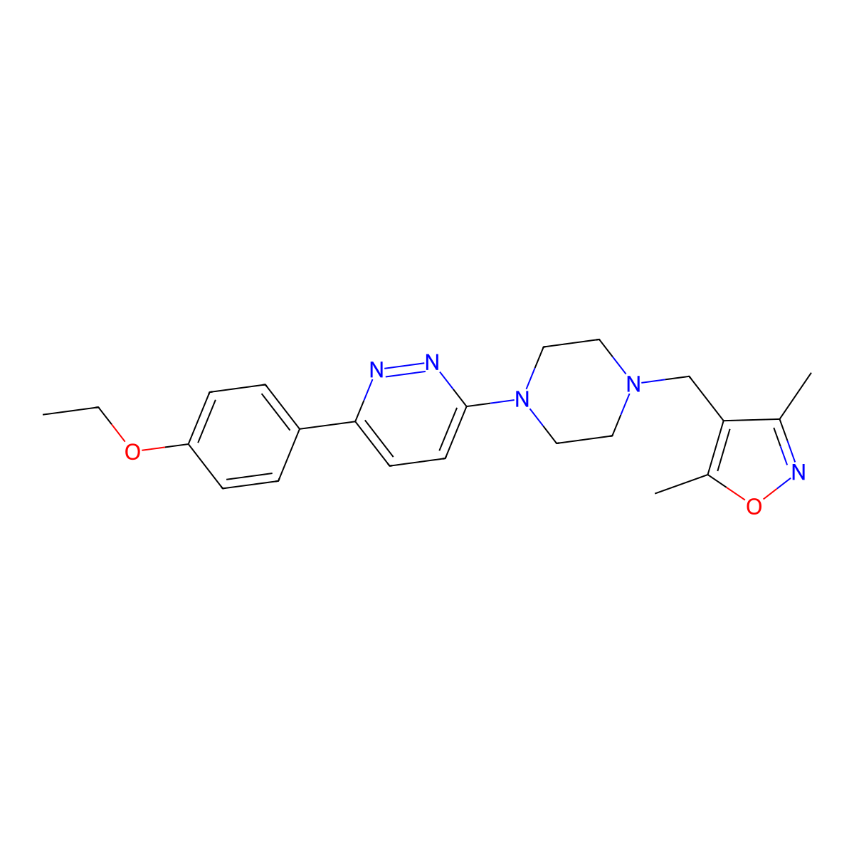 3-{4-[(3,5-Dimethyl-1,2-oxazol-4-yl)methyl]piperazin-1-yl}-6-(4-ethoxyphenyl)pyridazine molecular structure, CAS 2380181-26-8