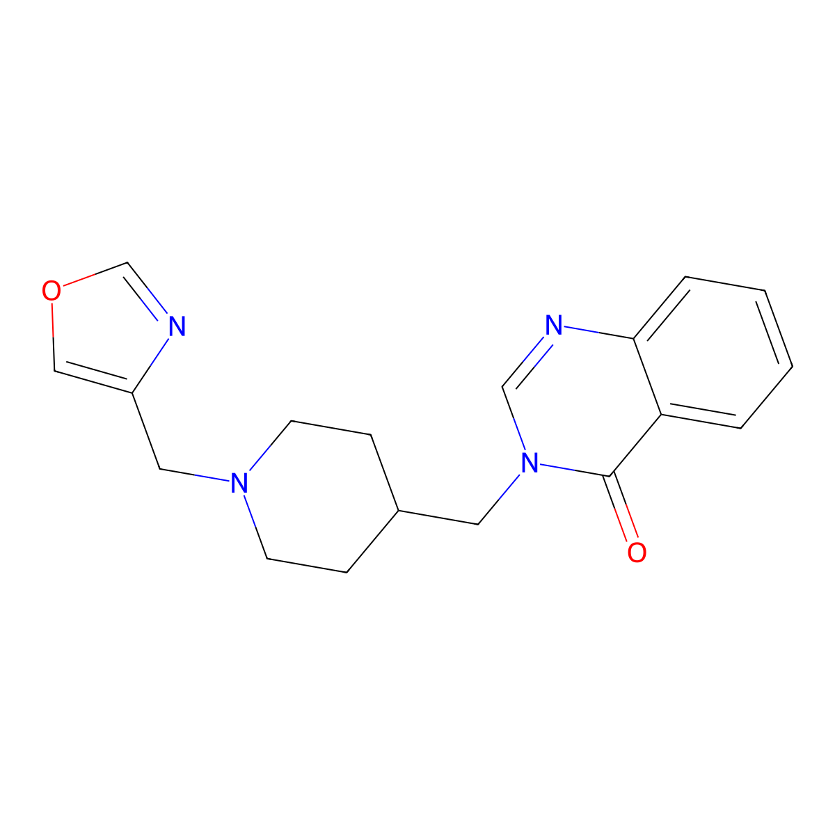 3-({1-[(1,3-Oxazol-4-yl)methyl]piperidin-4-yl}methyl)-3,4-dihydroquinazolin-4-one molecular structure, CAS 2380181-29-1
