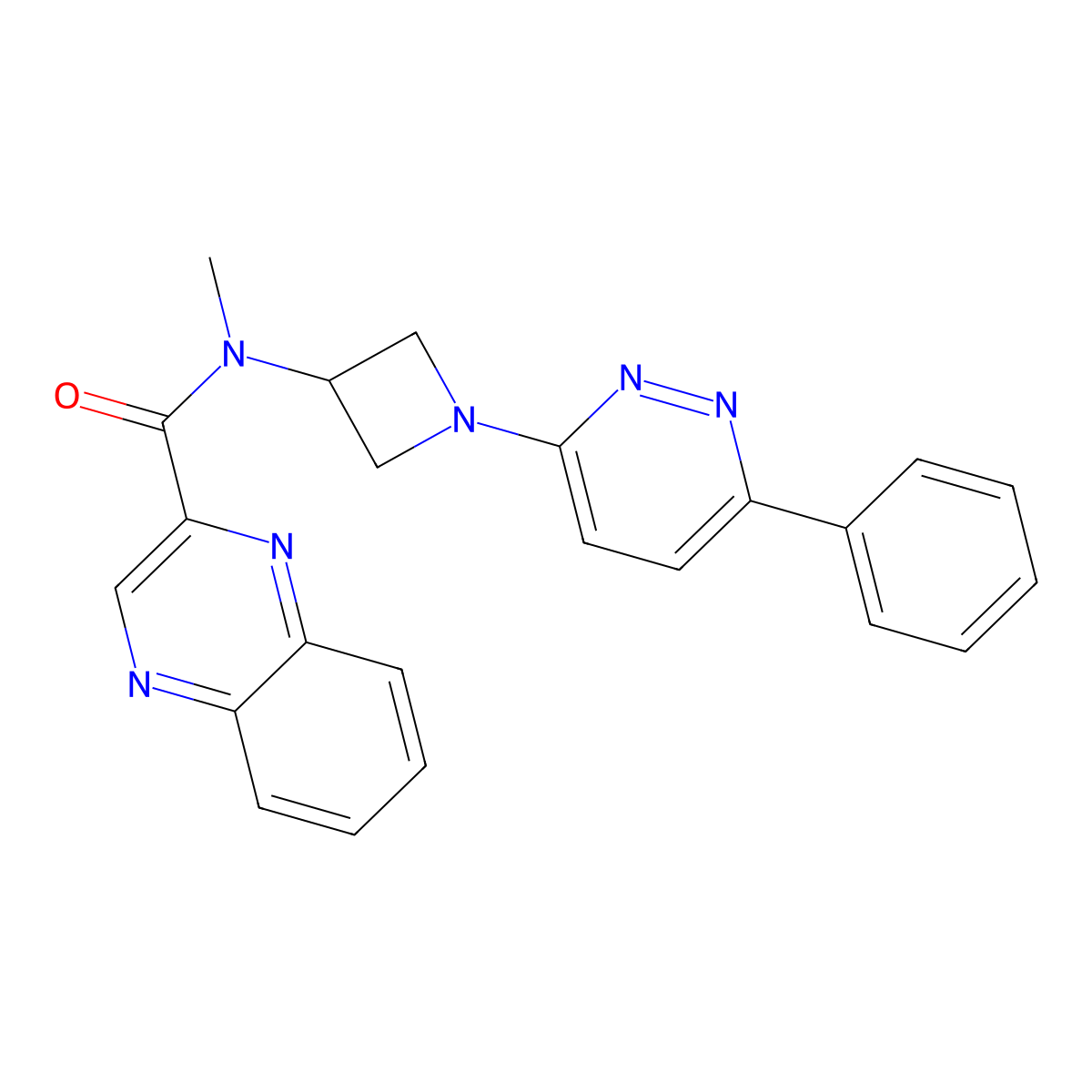 N-Methyl-N-[1-(6-phenylpyridazin-3-yl)azetidin-3-yl]quinoxaline-2-carboxamide molecular structure, CAS 2380181-31-5