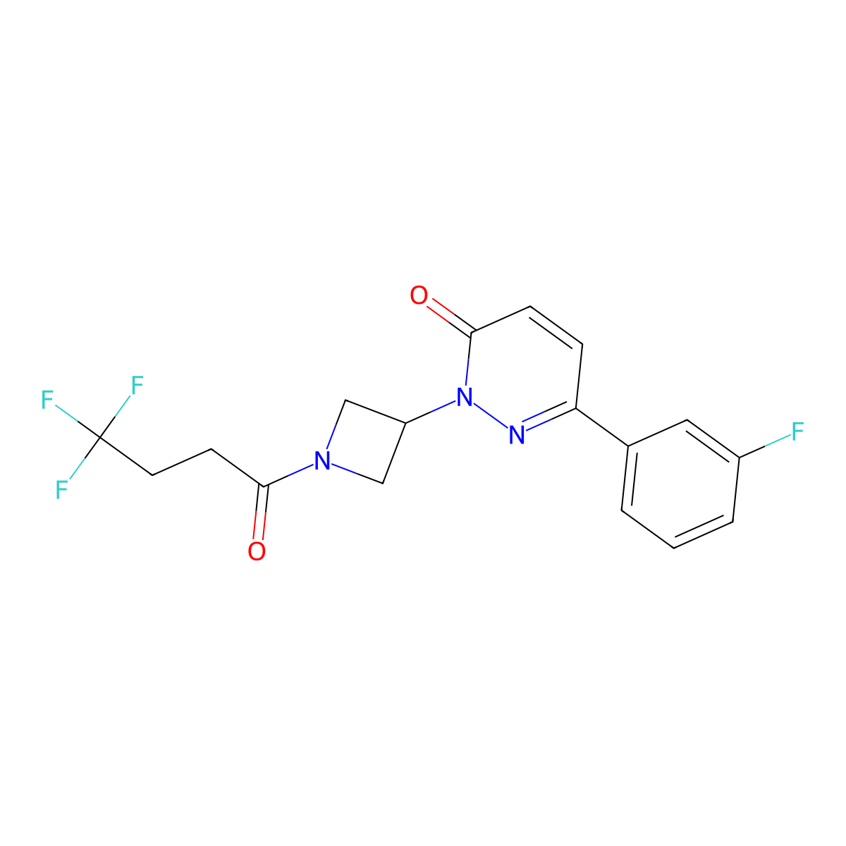 6-(3-Fluorophenyl)-2-[1-(4,4,4-trifluorobutanoyl)azetidin-3-yl]-2,3-dihydropyridazin-3-one molecular structure, CAS 2380181-32-6