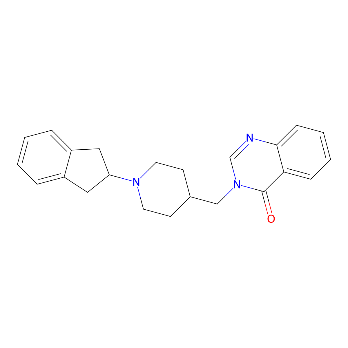 3-{[1-(2,3-dihydro-1H-inden-2-yl)piperidin-4-yl]methyl}-3,4-dihydroquinazolin-4-one molecular structure, CAS 2380181-41-7