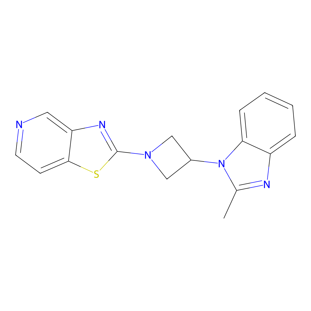 2-methyl-1-(1-{[1,3]thiazolo[4,5-c]pyridin-2-yl}azetidin-3-yl)-1H-1,3-benzodiazole molecular structure, CAS 2380181-47-3