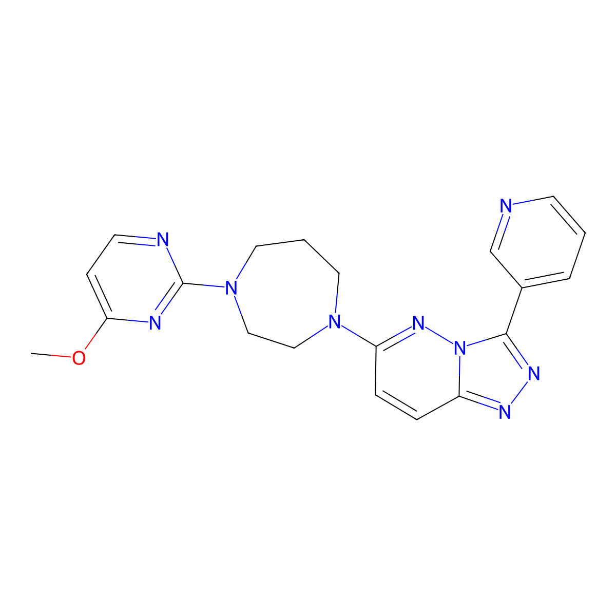1-(4-Methoxypyrimidin-2-yl)-4-[3-(pyridin-3-yl)-[1,2,4]triazolo[4,3-b]pyridazin-6-yl]-1,4-diazepane molecular structure, CAS 2380181-50-8
